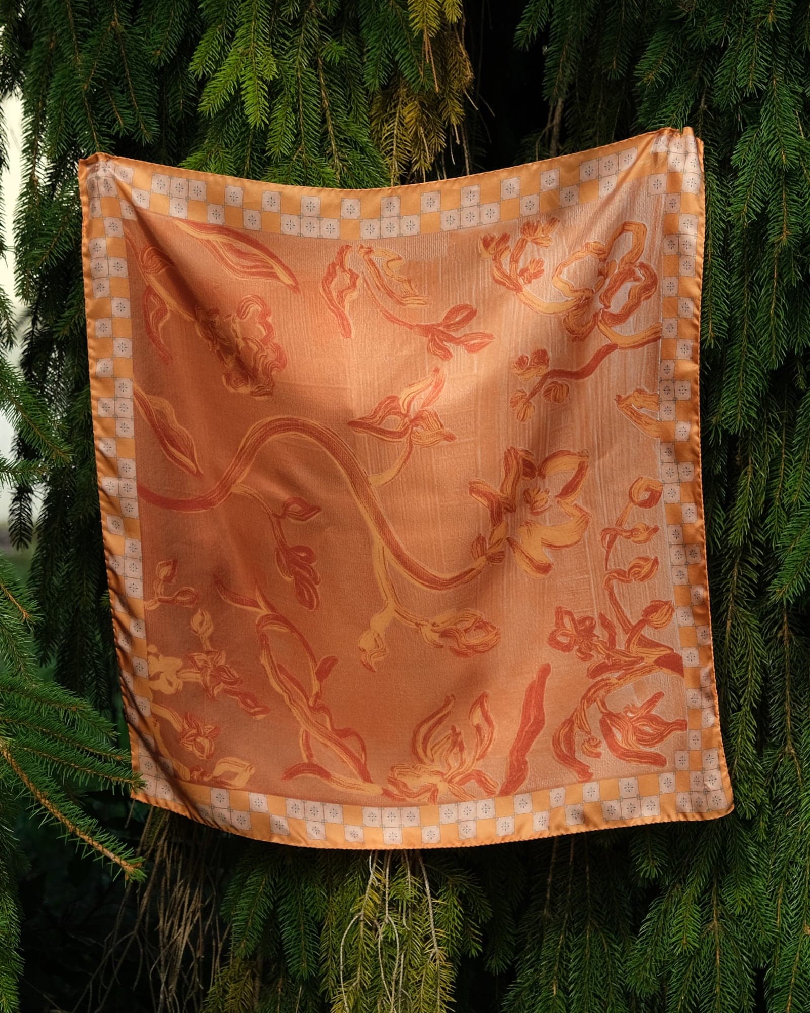 Flores Foulard Laranja (1/3)